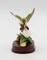Ceramic Hummingbird with Cherry Blossom Flower on Wood Base Figurine, Home Décor, Gift for Her, Mom, Birdwatcher Gift, Vintage Decor